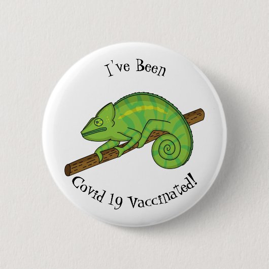 Parsons Chamäleon-Illustration Button (Vorderseite)