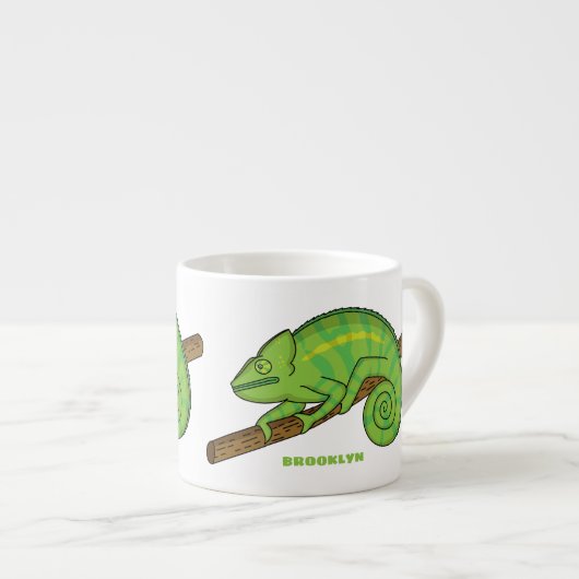 Parsons Chamäleon-Illustration Espressotasse (Vorderseite Rechts)