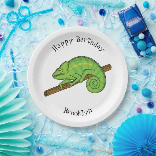 Parsons Chamäleon-Illustration Pappteller (Party)