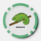 Parsons Chamäleon-Illustration Pokerchips (Rückseite)