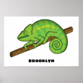 Parsons Chamäleon-Illustration Poster (Vorne)