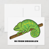 Parsons Chamäleon-Illustration Postkarte (Vorne/Hinten)