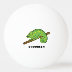 Parsons Chamäleon-Illustration Tischtennisball