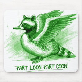 Part Loon Part Coon  Hybrid Creature Mousepad