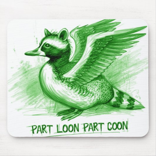 Part Loon Part Coon Hybrid Creature Mousepad (Vorne)