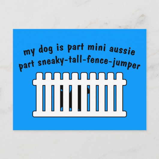 Part Mini Aussie Part Fence-Jumper Postkarte (Vorderseite)