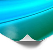 Part of a Wave (turquoise-ultramarine-yellow) Poster (Ecke)