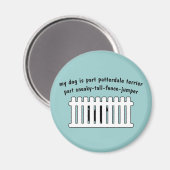 Part Patterdale Terrier Part Fence Jumper Magnet (Vorderseite/Rückseite)