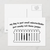 Part Small Munsterlander Part Fence Jumper Postkarte (Vorne/Hinten)