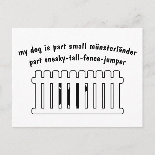 Part Small Munsterlander Part Fence Jumper Postkarte (Vorderseite)