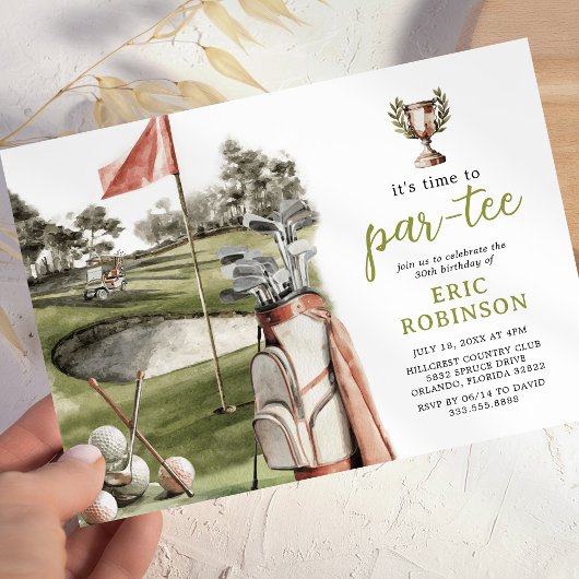 Partee Golf Erwachsenen Geburtstag Einladung