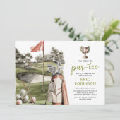 Partee Golf Erwachsenen Geburtstag Einladung (Stehend Vorderseite)