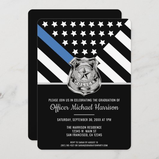 Partei der Polizeiakademie für die Strafverfolgung Einladung (Vorne/Hinten)