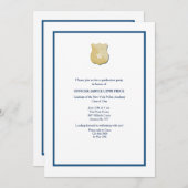 Partei der Polizeiakademie für Thin Blue Line Einladung (Vorne/Hinten)