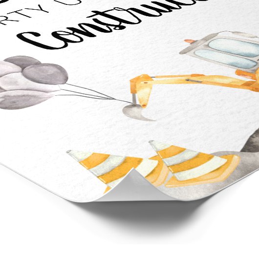 Partei, die unter Bauherrschaft steht Poster (Ecke)