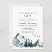 PARTEI "Elegange Mountains Forest ENGAGEMENT" Einladung (Vorderseite)
