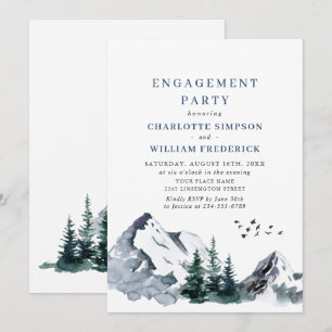 PARTEI "Elegange Mountains Forest ENGAGEMENT" Einladung