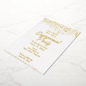 Partei für das Engagement bei White and Gold Foods Folieneinladung (Gedreht)