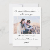 Partei für das Engagement von Fotos in Schwarzweiß Einladung (Vorderseite)