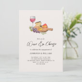 Partei für das Engagement von Wein und Käse Einladung (Stehend Vorderseite)