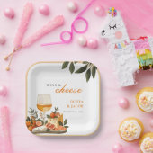 Partei für das Engagement von Wein und Käse Pappteller (Party)