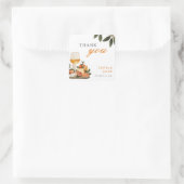 Partei für das Engagement von Wein und Käse Quadratischer Aufkleber (Tasche)