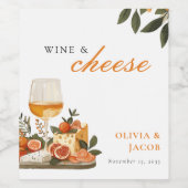 Partei für das Engagement von Wein und Käse Weinetikett (Einzelnes Label)