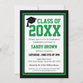 Partei für das grüne und das schwarze Foto Einladung (Rückseite)