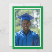 Partei für das grüne und weiße Foto Einladung (Rückseite)