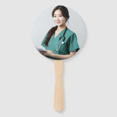 Partei für das grüne Weiße Foto Fächer (Rückseite)