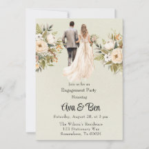 Partei für das hellgrüne Engagement von Braut und 