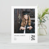 Partei für das Minimalistische Foto Einladung (Stehend Vorderseite)