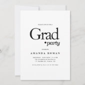 Partei für das Minimalistische Foto Einladung (Rückseite)