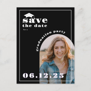 Partei für das Schwarze Foto Save the Date Postkarte
