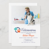 Partei für den Abschluss des veterinärmedizinische Einladung (Vorne/Hinten)