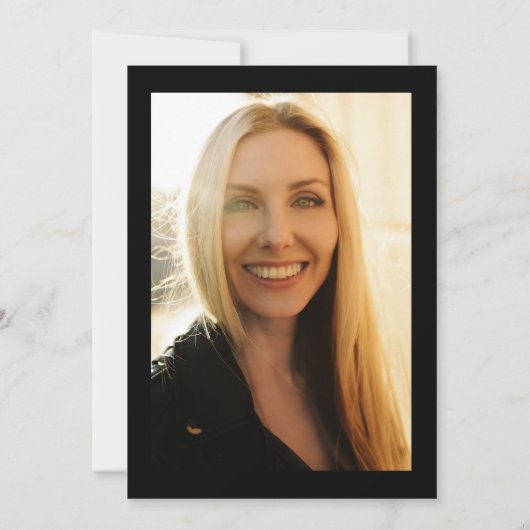 Partei für den Abschluss einer Schwarz-weißen Marm Einladung (Rückseite)