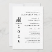 Partei für den Abschluss eines Minimal Architect A Einladung (Vorderseite)