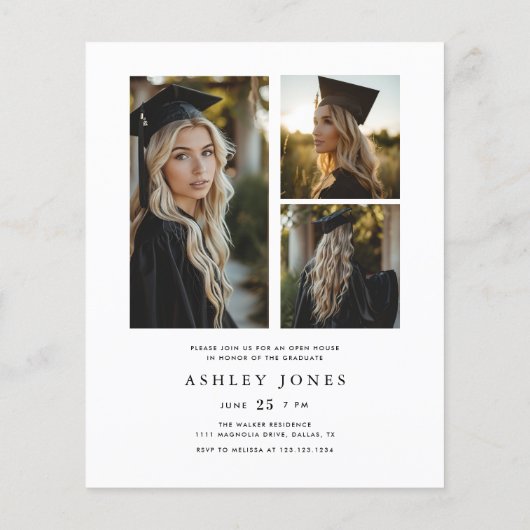 Partei für den Abschluss eines Multi-Foto-Studiums Flyer (Hinten)