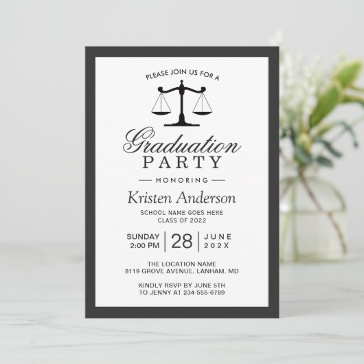 Partei für den Abschluss von Juristenschulen Einladung (Stehend Vorderseite)