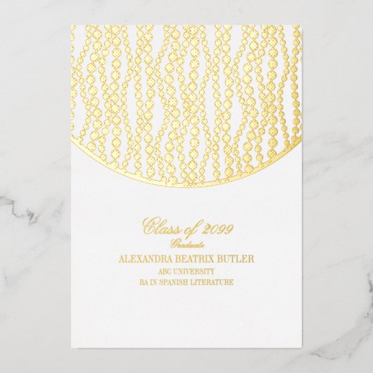 Partei für den Grad der Graduation der Universität Folieneinladung (Vorderseite)