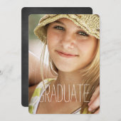 Partei für den Hochschulabschluss Modernes Foto Einladung (Vorne/Hinten)