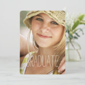 Partei für den Hochschulabschluss Modernes Foto Einladung (Stehend Vorderseite)