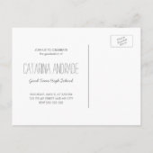 Partei für den Hochschulabschluss Modernes Foto Einladungspostkarte (Rückseite)