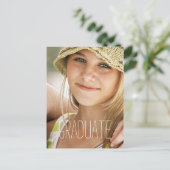 Partei für den Hochschulabschluss Modernes Foto Einladungspostkarte (Stehend Vorderseite)