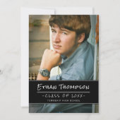 Partei für den lässigen Typ Foto Graduate Einladung (Vorderseite)