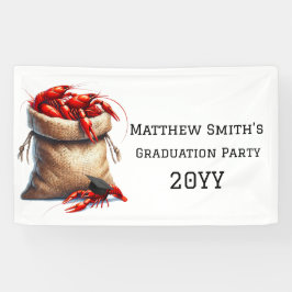 Partei für den Mangel an Crawfish Graduation Banner