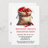 Partei für den Mangel an Crawfish Graduation Einladung (Vorne/Hinten)