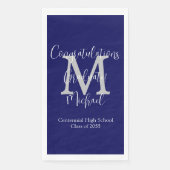 Partei für den Mit Monogramm Unterricht in Navy Bl Serviette (Vorderseite)