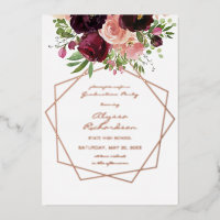Partei für die Abstufung von Burgund und Rosa Flor