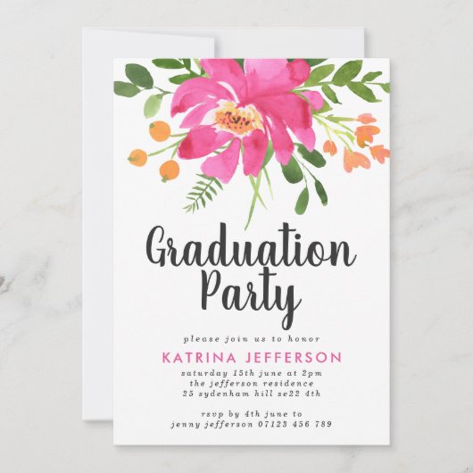 Partei für die Aquarellenbildung Einladung (Vorderseite)